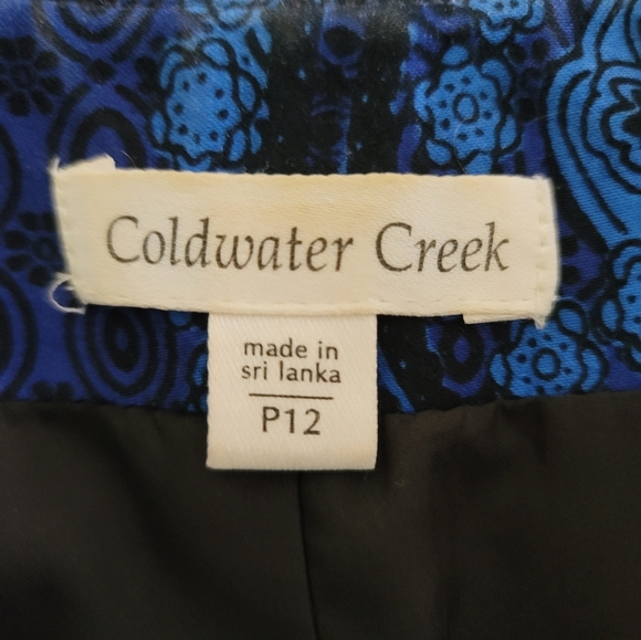 Coldwater Creek Petite Paisley Jacket Size P12 - Picture 3 of 6